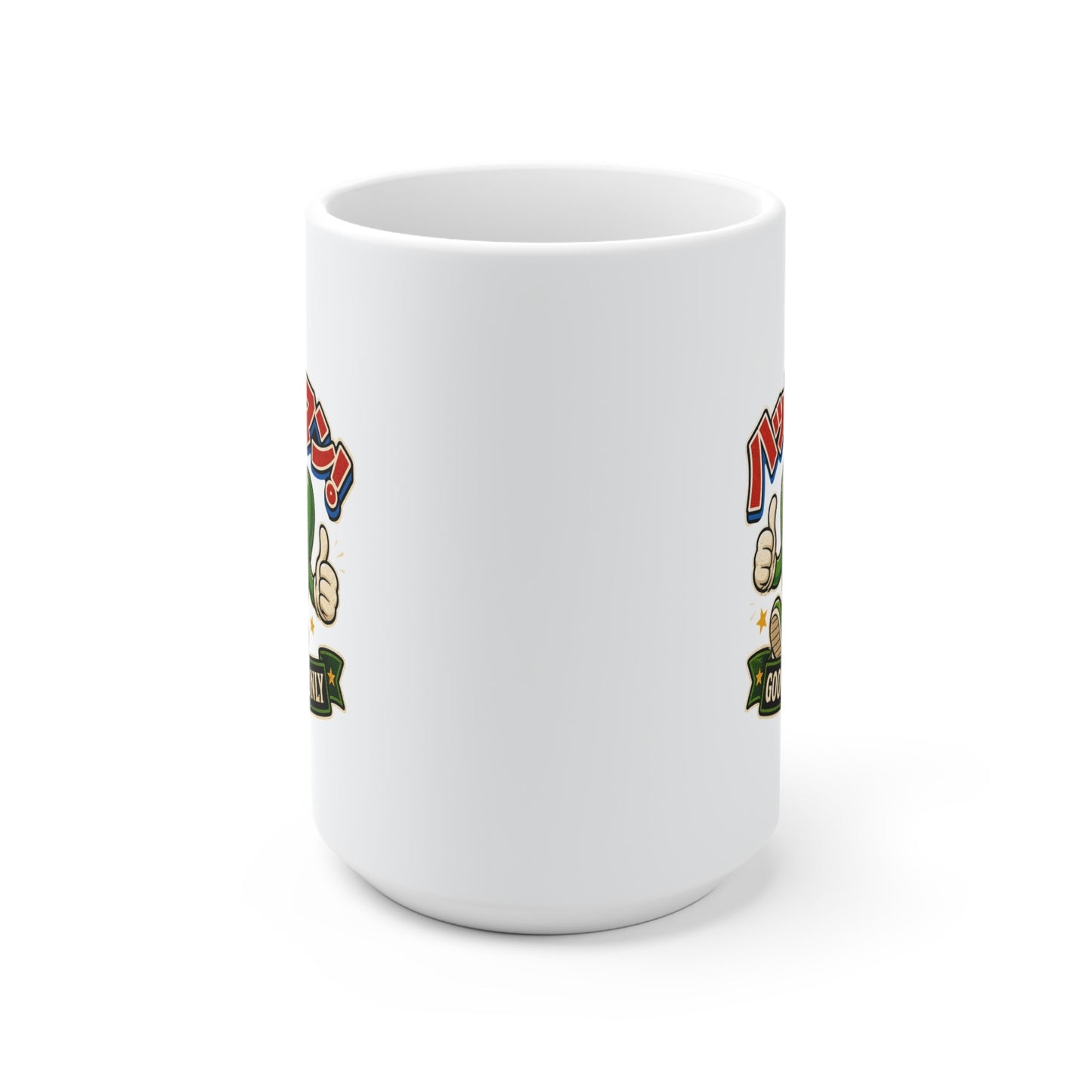 Ceramic Mug — Happy Pepper "Good Vibes Only" Cute Green Bell Pepper Coffee Cup - BLUE HABU合同会社　
