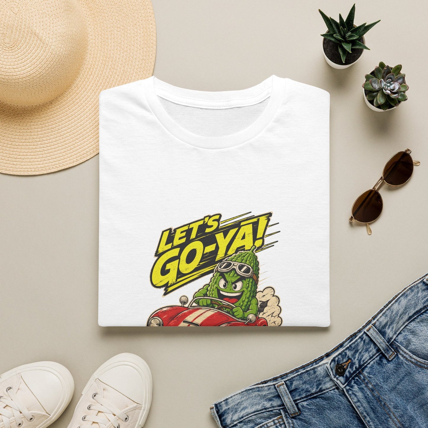Let's Go-Ya! Funny Goya Driving Tee - BLUE HABU合同会社　